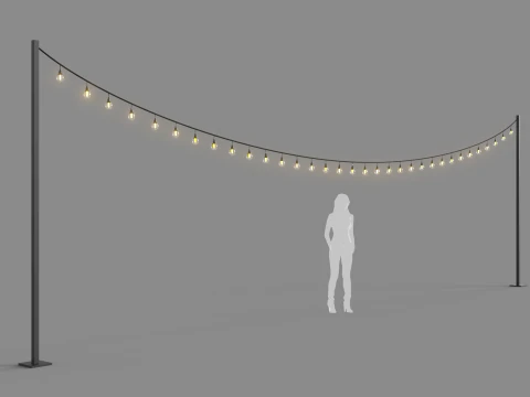 Stringa di luci vintage Modello 3D