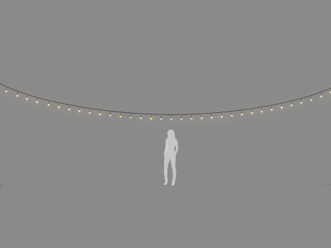 Vintage Lights String 3D Модель
