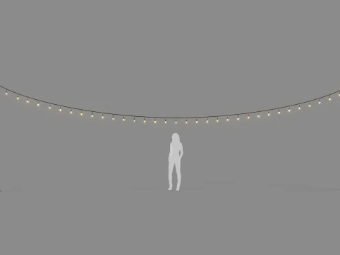 Stringa di luci vintage Modello 3D