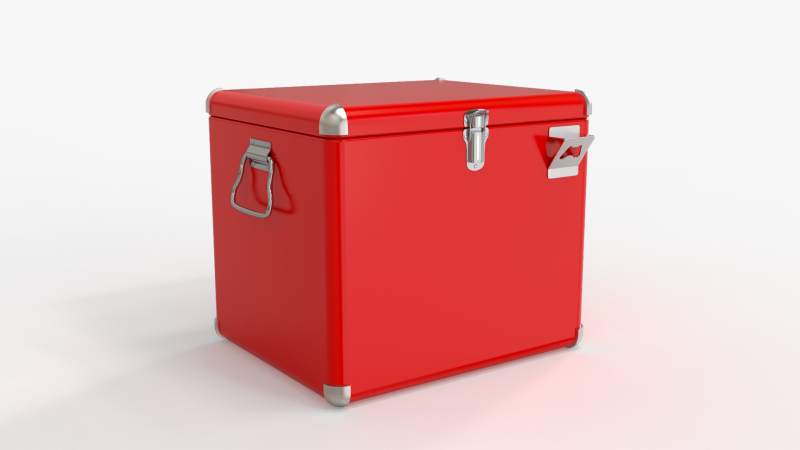 Vintage Metal Cooler 3D Model .c4d .max .obj .3ds .fbx .stl .blend