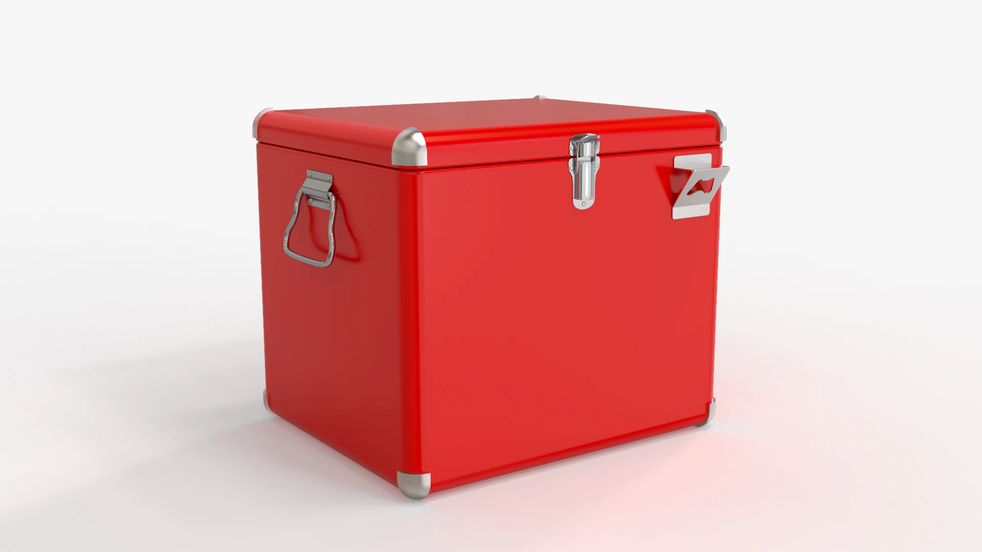 Vintage Metal Cooler 3D Model .c4d .max .obj .3ds .fbx .stl .blend 