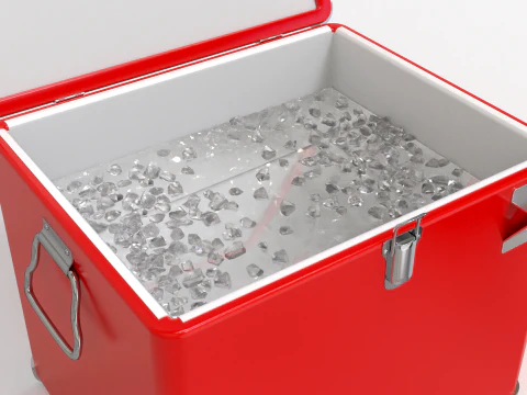 Vintage Metal Cooler 3D Model