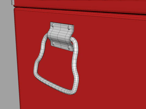 Vintage Metal Cooler 3D Model
