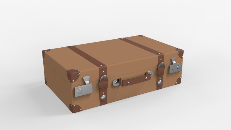 Vintage Suitcase Modello 3D .c4d .max .obj .3ds .fbx .stl .blend 