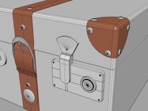 Vintage Suitcase 3D Model