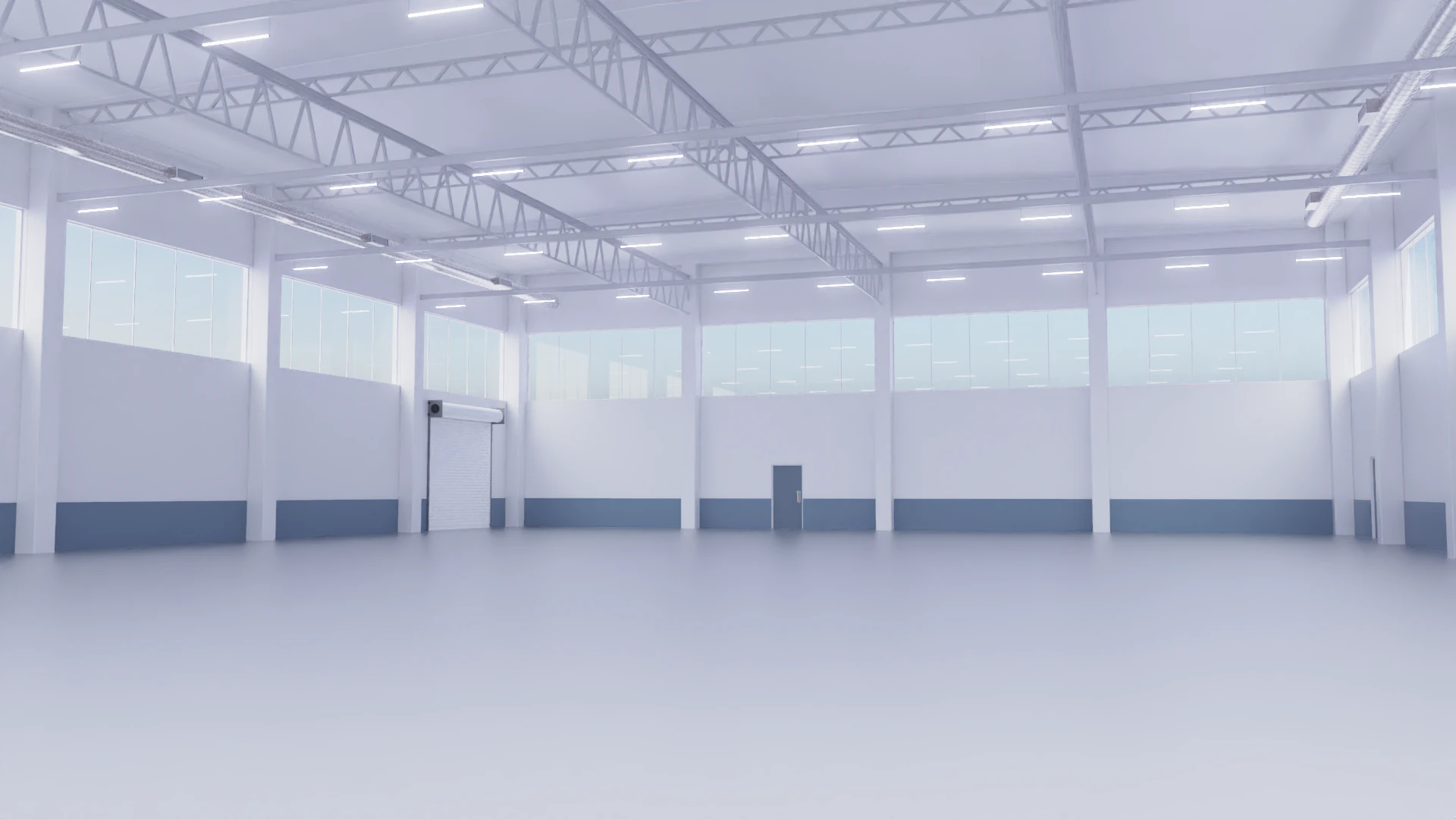 Warehouse Interior 1 3D Model .c4d .max .obj .3ds .fbx .stl .blend