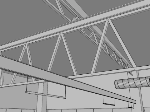 Warehouse Interior 1 3D Model