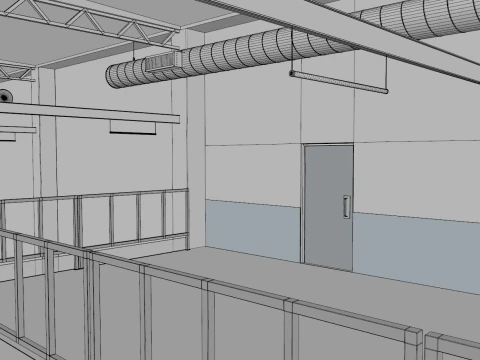 Warehouse Interior 2 3D Model