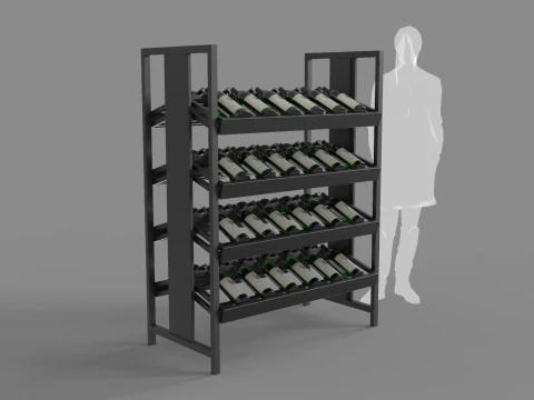 Présentoir de bouteilles de vin Modèle 3D
