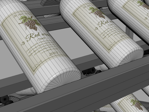 Wine Bottles Display 3D Model