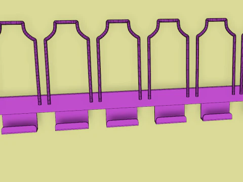 Wine Bottles Display Gondola 3D Model
