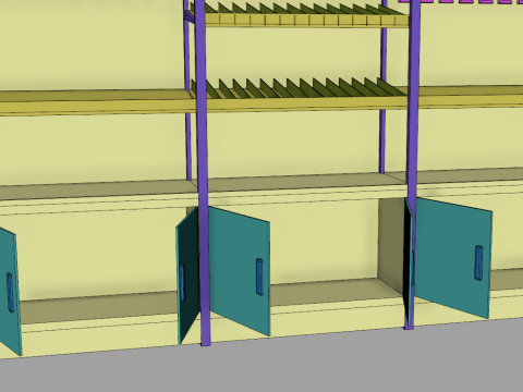 Wine Bottles Display Gondola Model 3D