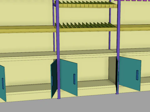 Wine Bottles Display Gondola 3D Model