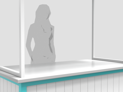Wooden Food Stand 1 3D 모델