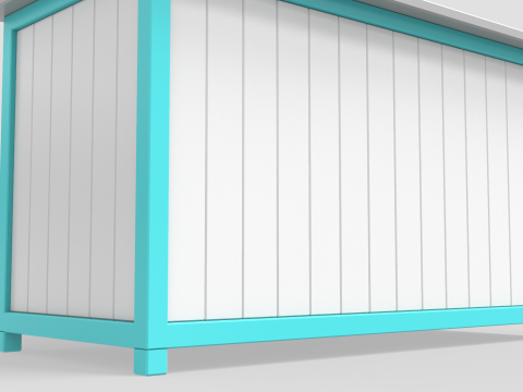 Wooden Food Stand 1 3D 모델