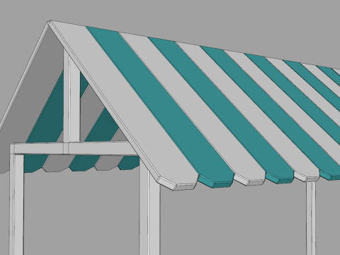 Wooden Food Stand 1 3D 모델
