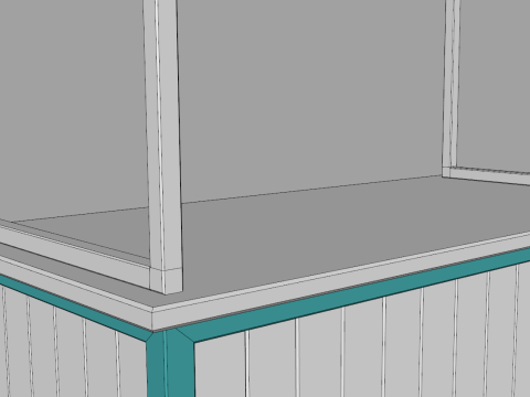 Wooden Food Stand 1 3D 모델