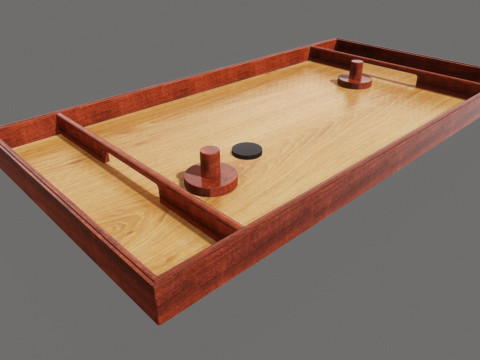 Wooden Hockey Board Game 3D मॉडल