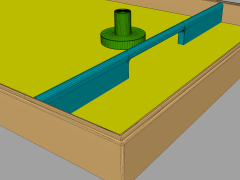 Wooden Hockey Board Game 3D Model
