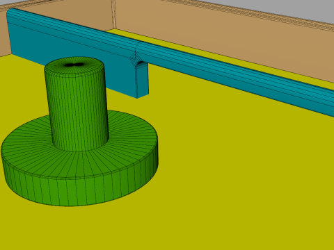 Wooden Hockey Board Game 3D Model