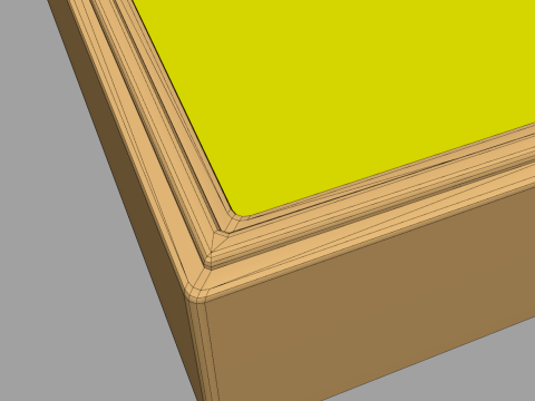 Wooden Hockey Board Game 3D Model