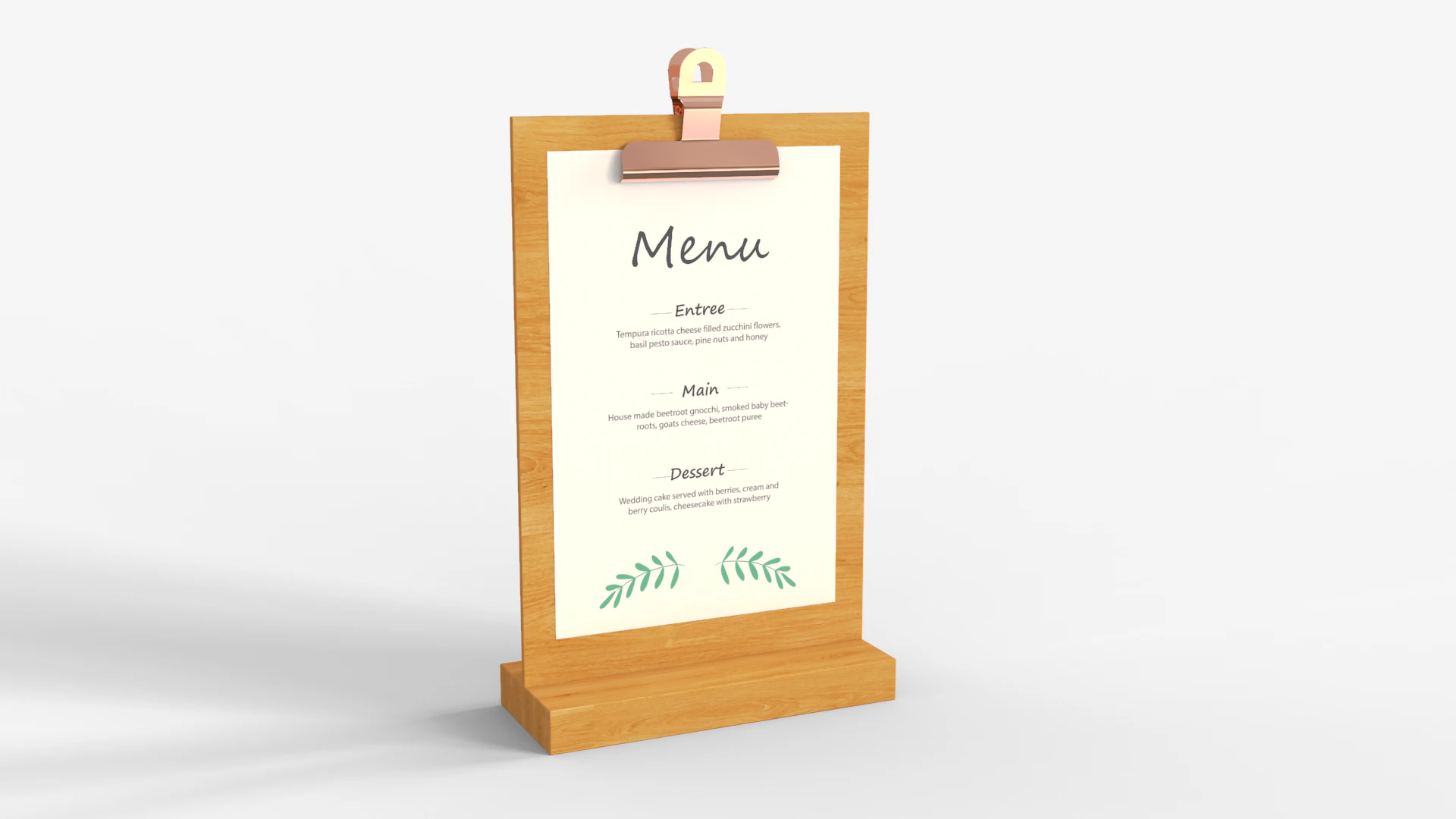 Wooden Holder 3D Model .c4d .max .obj .3ds .fbx .stl .blend 