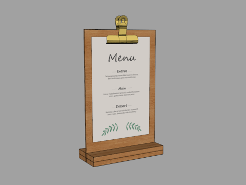 Wooden Holder 3D Model