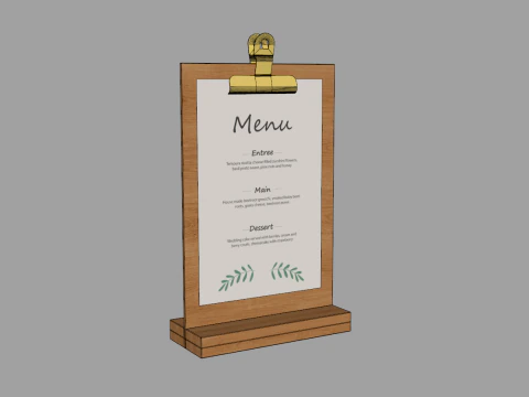 Wooden Holder 3D Model
