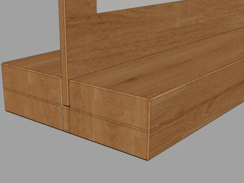 Wooden Holder 3D Model