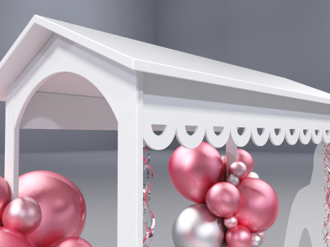 Wooden Party Candy Cart 1 3D 模型