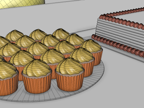 Wooden Party Candy Cart 2 3D Model