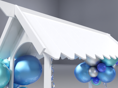 Wooden Party Candy Cart 3 3D Model