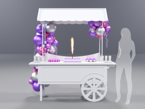 Wooden Party Candy Cart 4 3D Modell