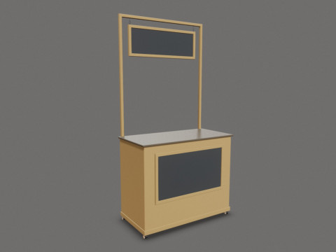 Wooden Small Booth Modèle 3D