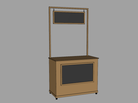 Wooden Small Booth 3Dモデル