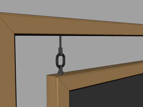 Wooden Small Booth 3D Model