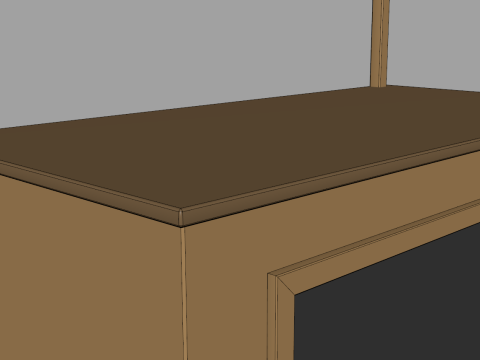 Wooden Small Booth 3Dモデル