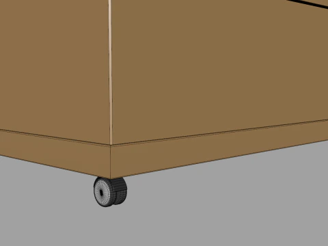 Wooden Small Booth 3D Model