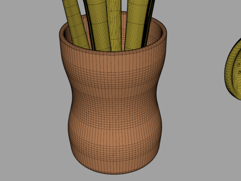 Wooden Spoons in Vase 3Dモデル