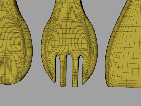 Wooden Spoons in Vase 3Dモデル