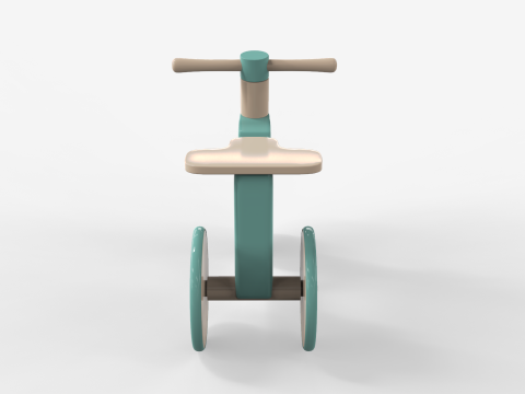 Wooden Tricycle for Kids 3D Model