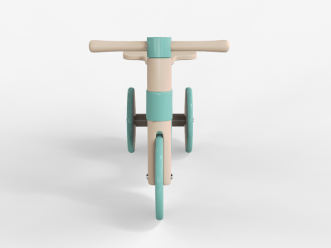 Wooden Tricycle for Kids 3D Model