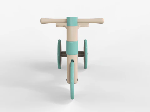 Wooden Tricycle for Kids 3D Model
