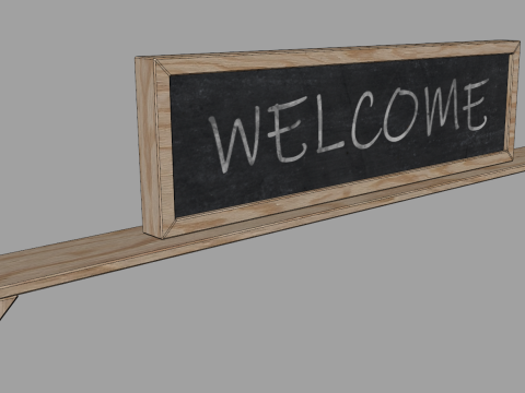Wooden Vendor Cart 3D Modell