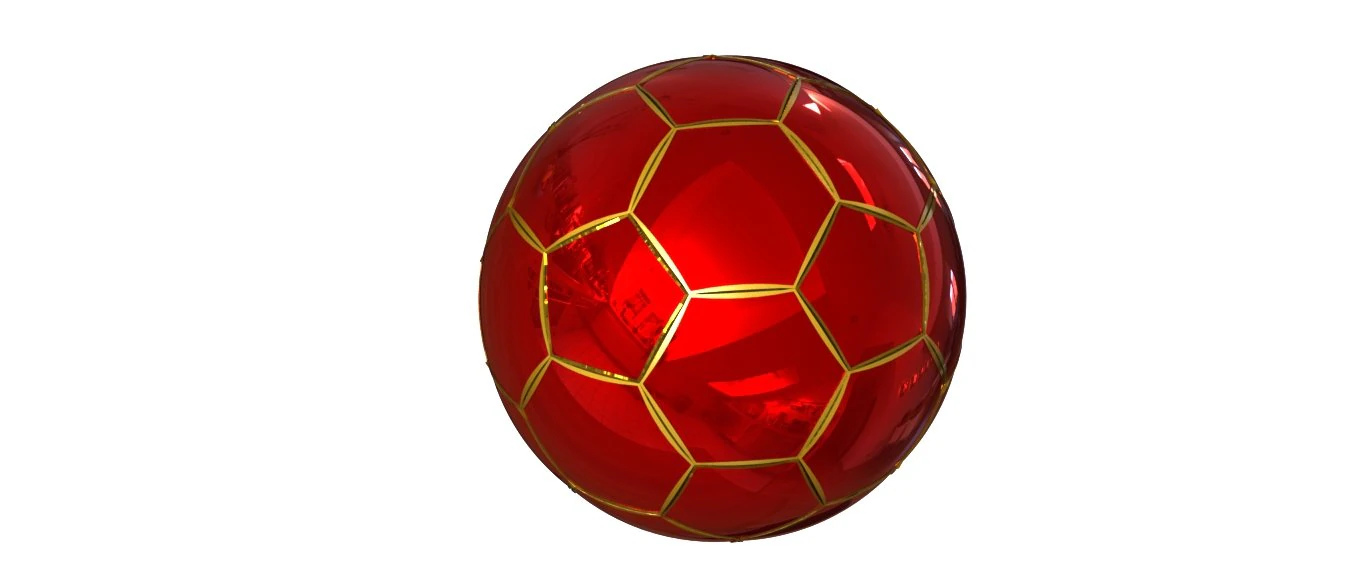 Exploded Football 3D Print Model .c4d .max .obj .3ds .fbx .stl .blend