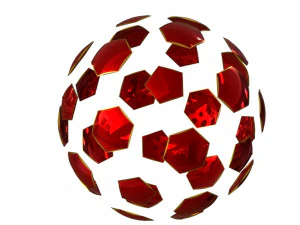 Exploded Football 3D Print Model