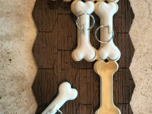 墙壁钥匙扣狗骨头 3D 打印模型