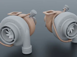 Turbocompressor Schwitzer 3D Model