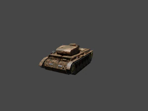 German ww2 tank Pz III Rommels tank corp 3D Model