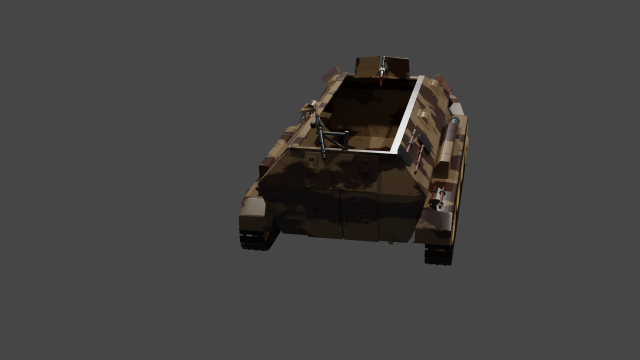 SdKfz 251 forest camooflage Modelo 3D .c4d .max .obj .3ds .fbx .stl .blend 